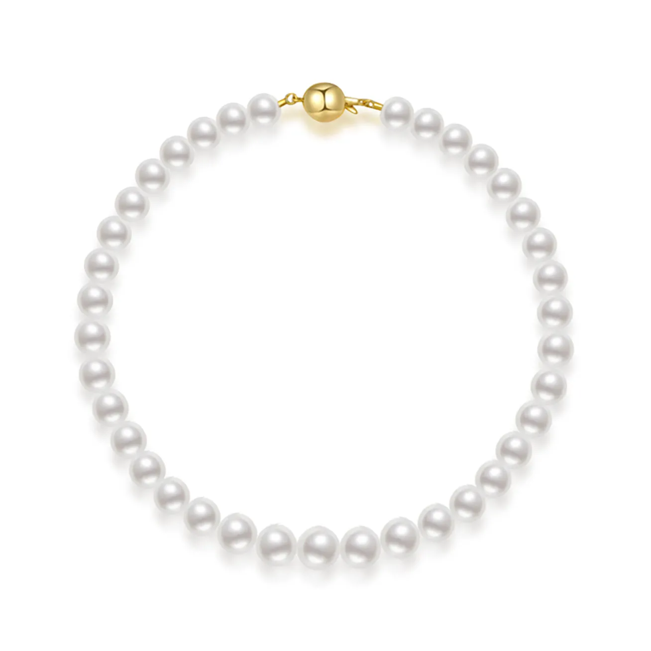 18k Gold Australian White Pearl Necklace KN00244