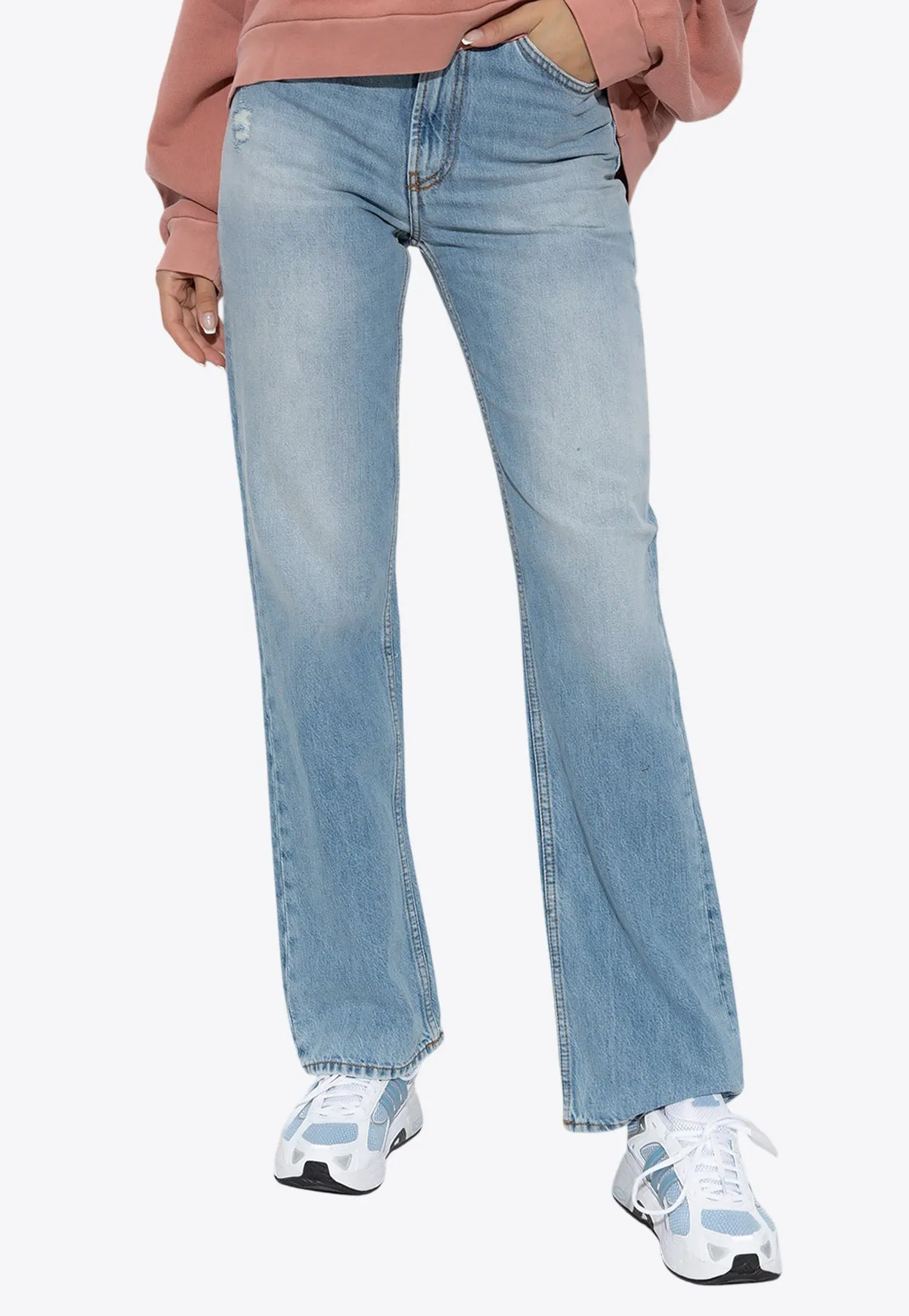 1977 Distressed Boot-Cut Jeans