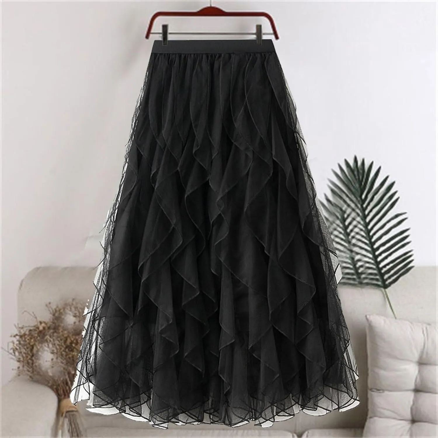 2023 Women's Long Maillard Fall Skirt Elegant High Waist Cocktail Party Wedding Flared A Line Midi Skirts Fashion