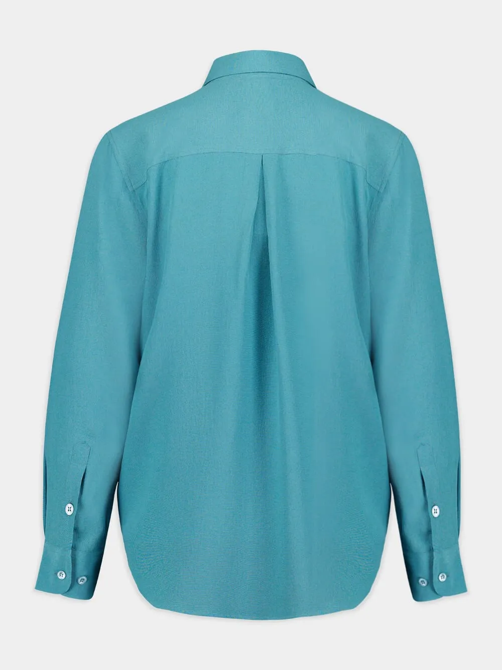 Ametista Brittany Blue Silk Shirt