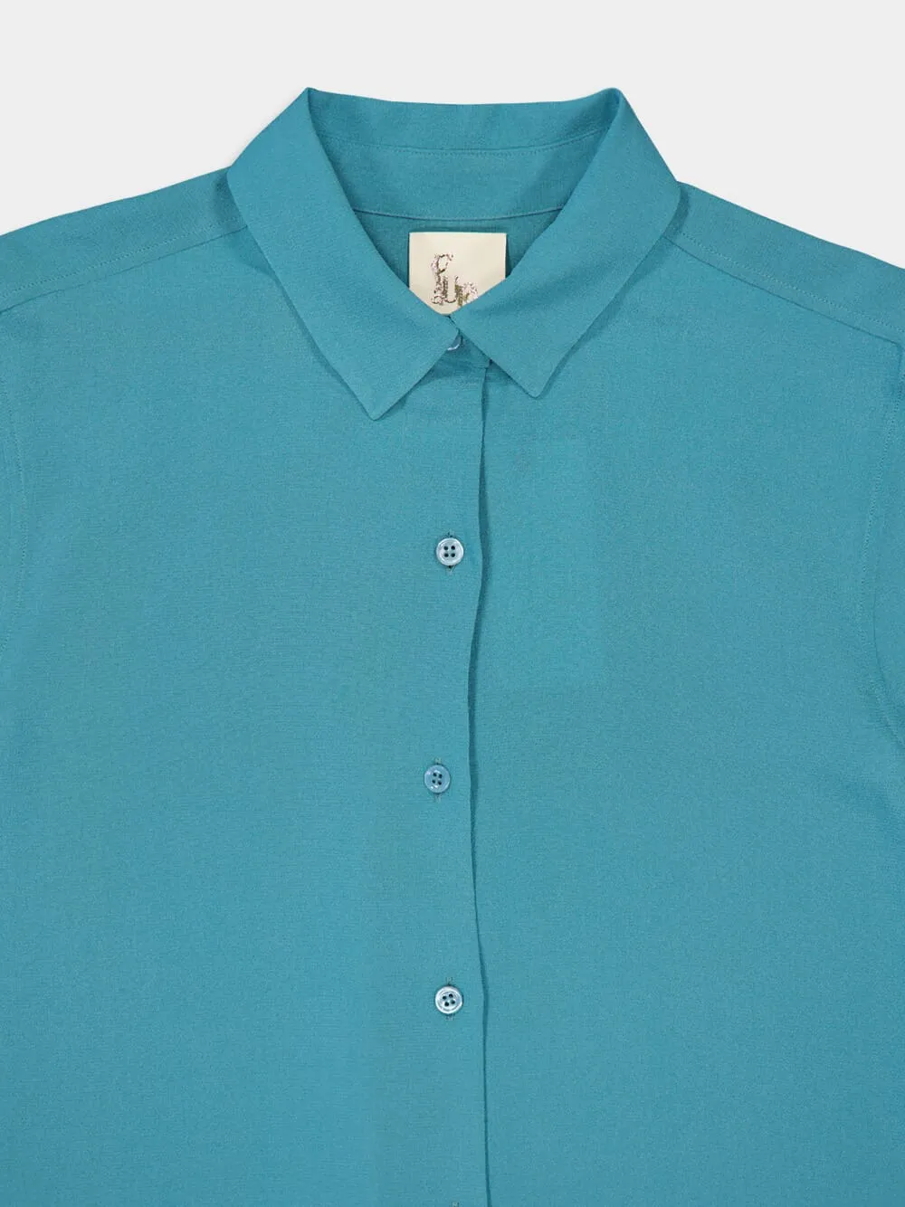 Ametista Brittany Blue Silk Shirt