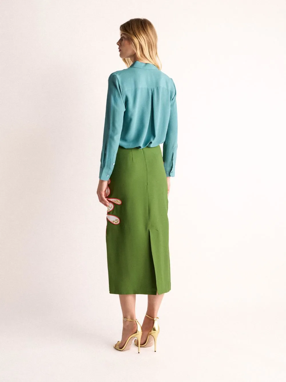 Ametista Brittany Blue Silk Shirt