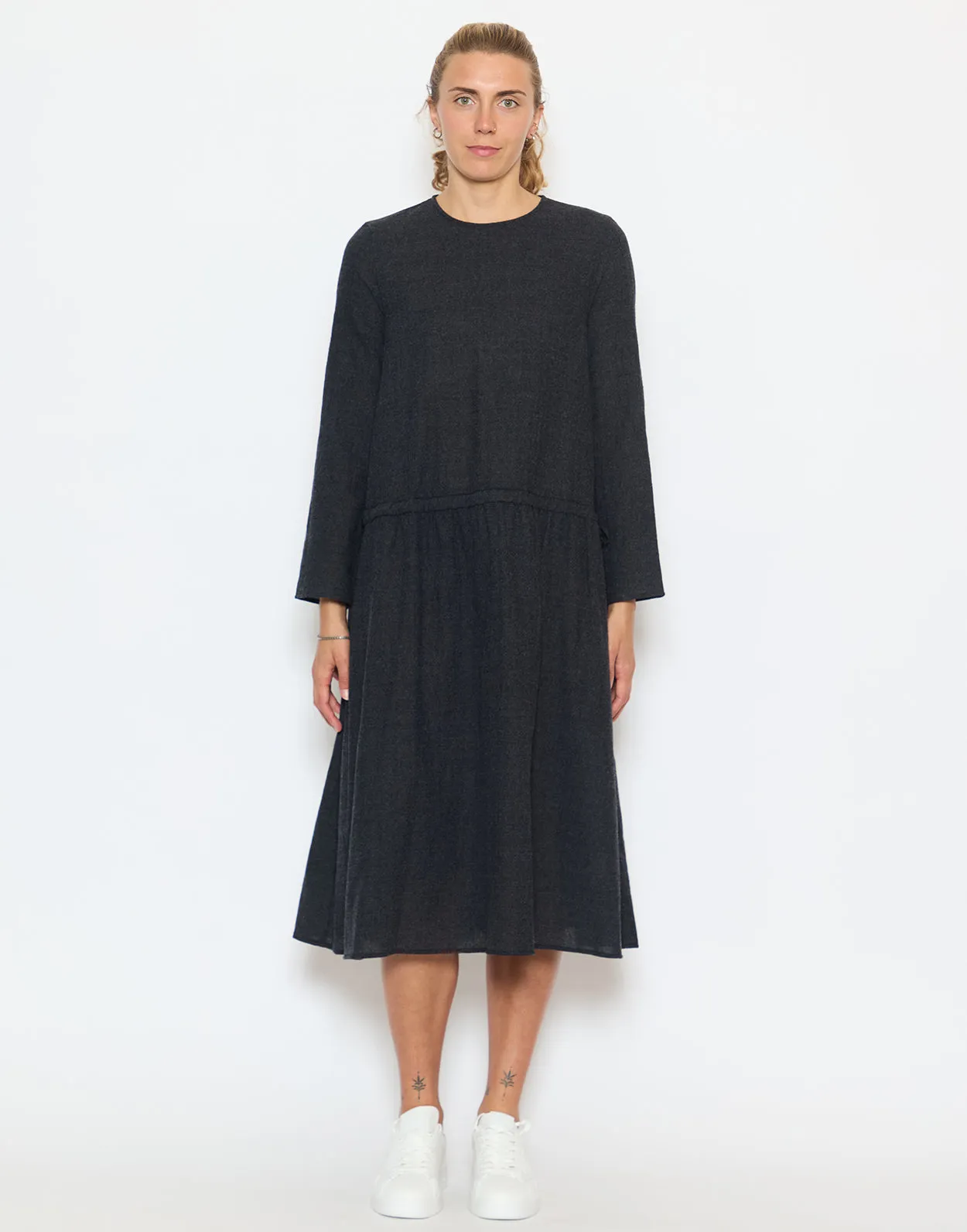 Anthracite Grey Virgin Wool Dress