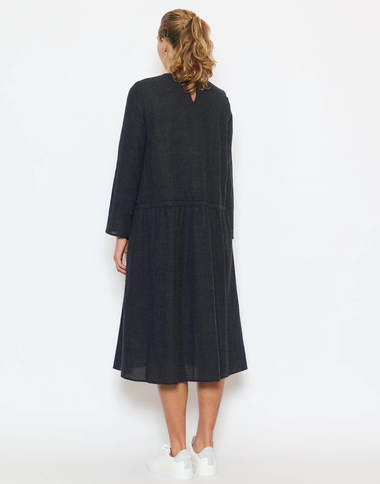 Anthracite Grey Virgin Wool Dress