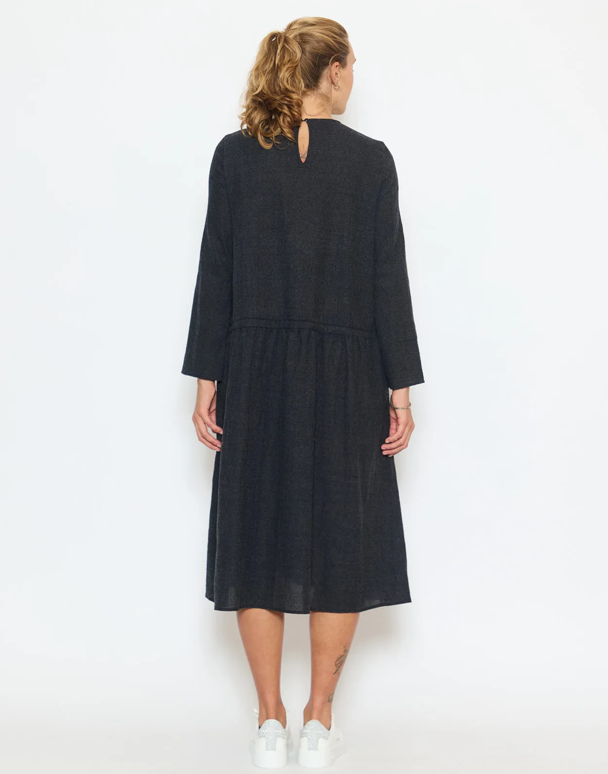 Anthracite Grey Virgin Wool Dress