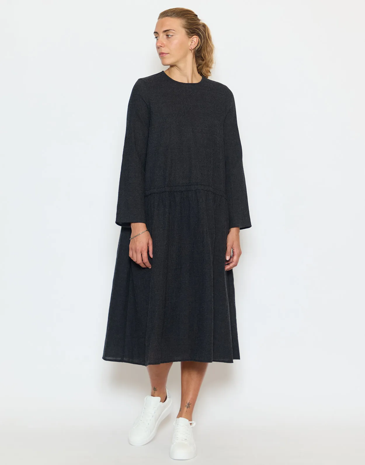 Anthracite Grey Virgin Wool Dress