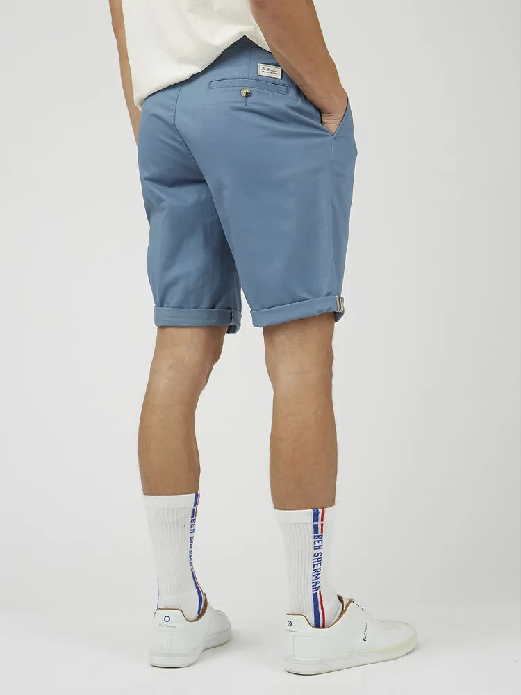 Ben Sherman Slim Stretch Chino Shorts - Blue Shadow