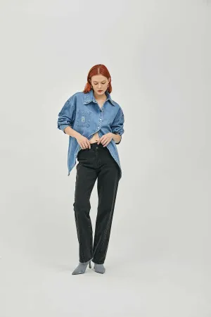 Black Denim Pants
