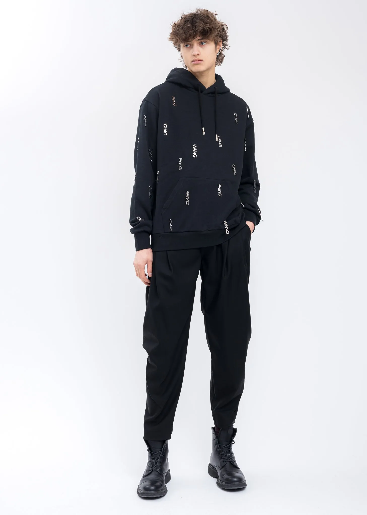 Black Metal Logo Hoodie