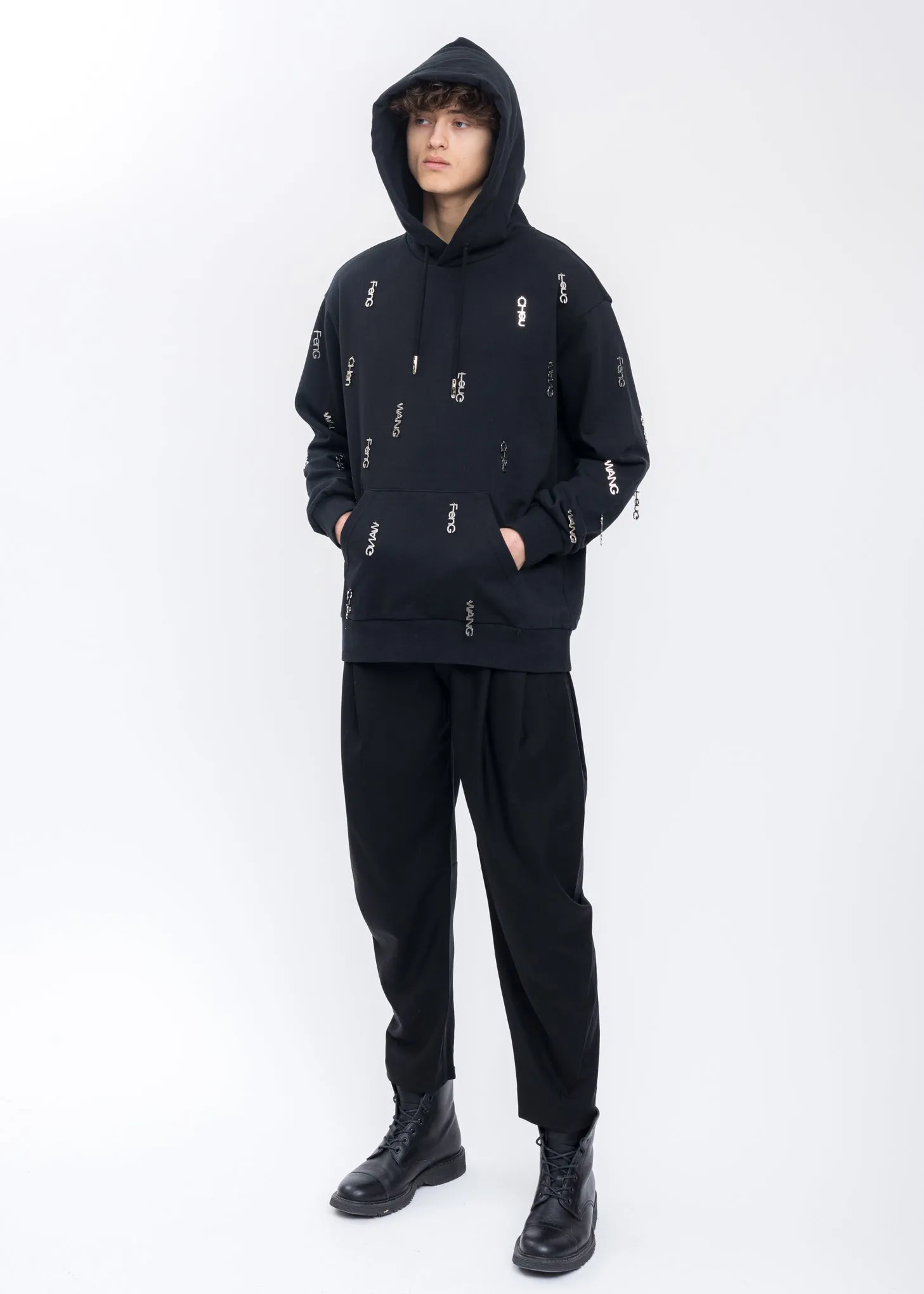 Black Metal Logo Hoodie