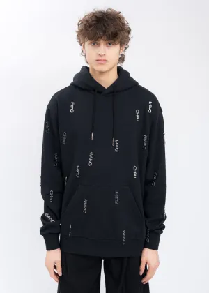 Black Metal Logo Hoodie