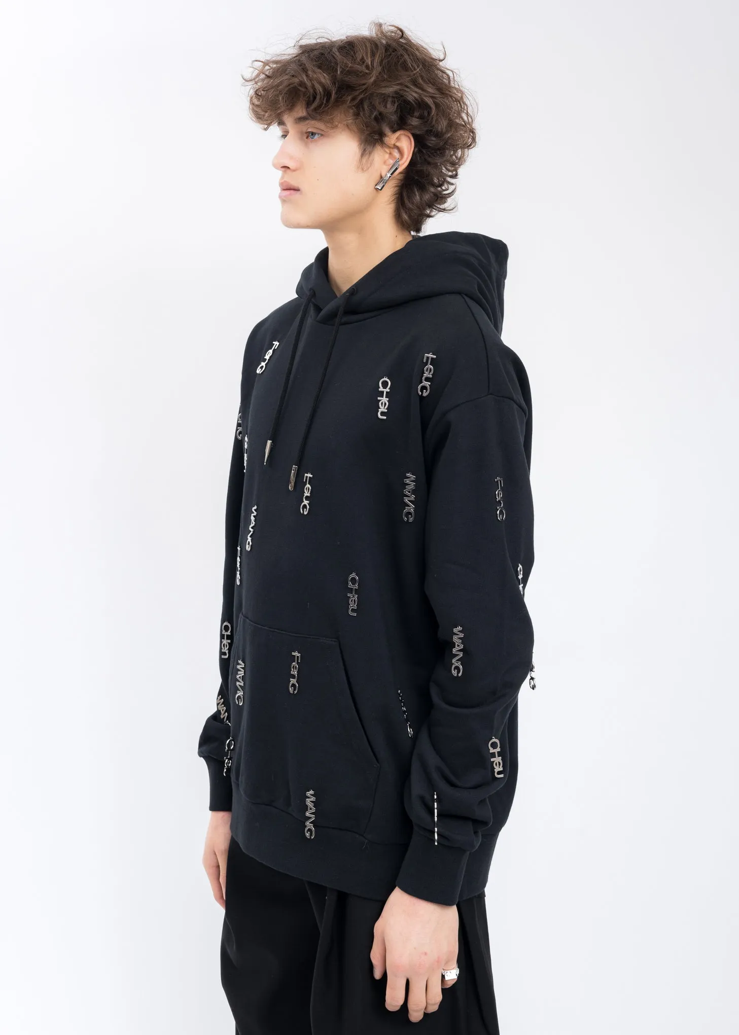 Black Metal Logo Hoodie