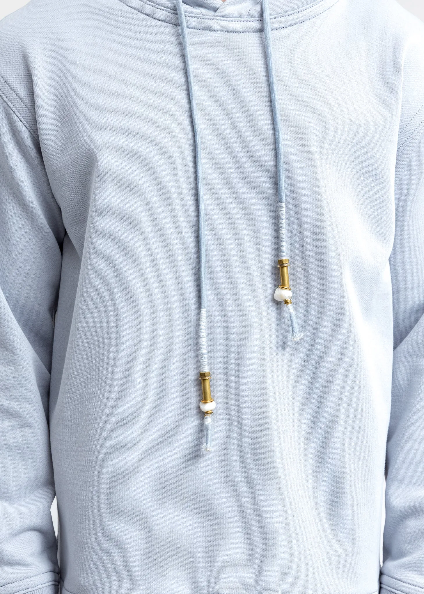 Blue Lace Detail Hoodie