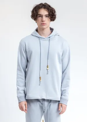 Blue Lace Detail Hoodie