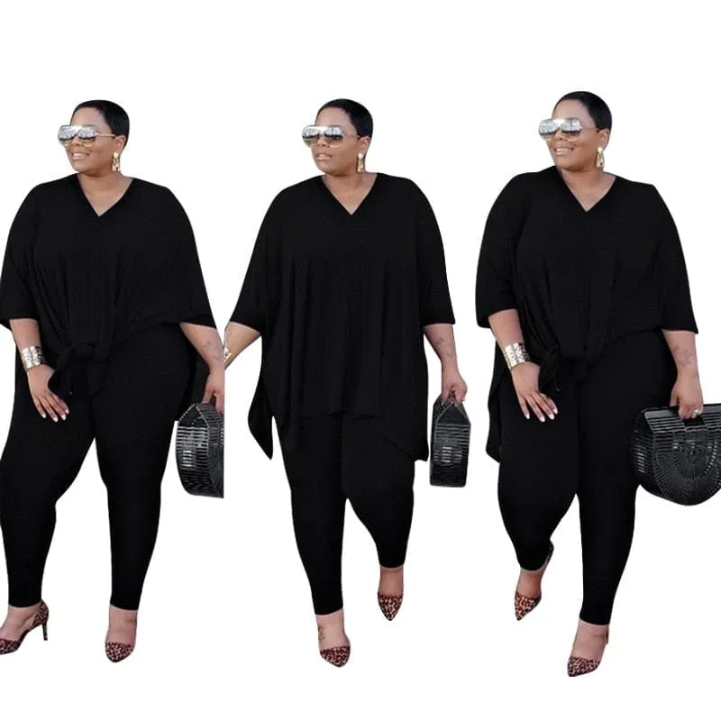Casual Loose Two Piece,Women Plus Size Women Clothing