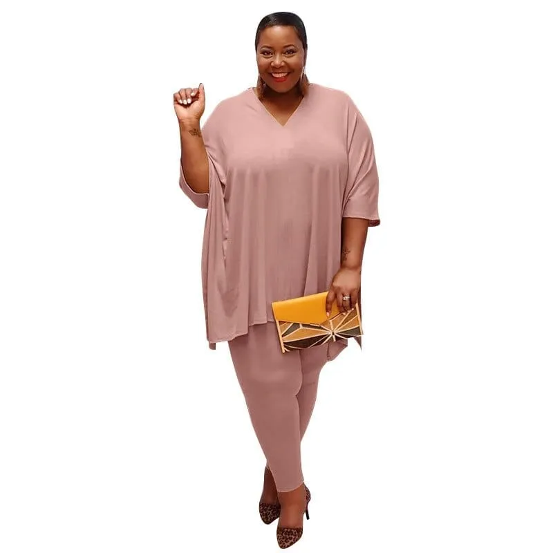 Casual Loose Two Piece,Women Plus Size Women Clothing