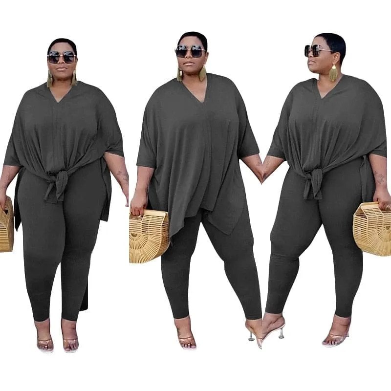 Casual Loose Two Piece,Women Plus Size Women Clothing