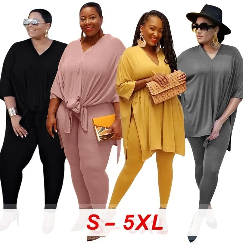 Casual Loose Two Piece,Women Plus Size Women Clothing