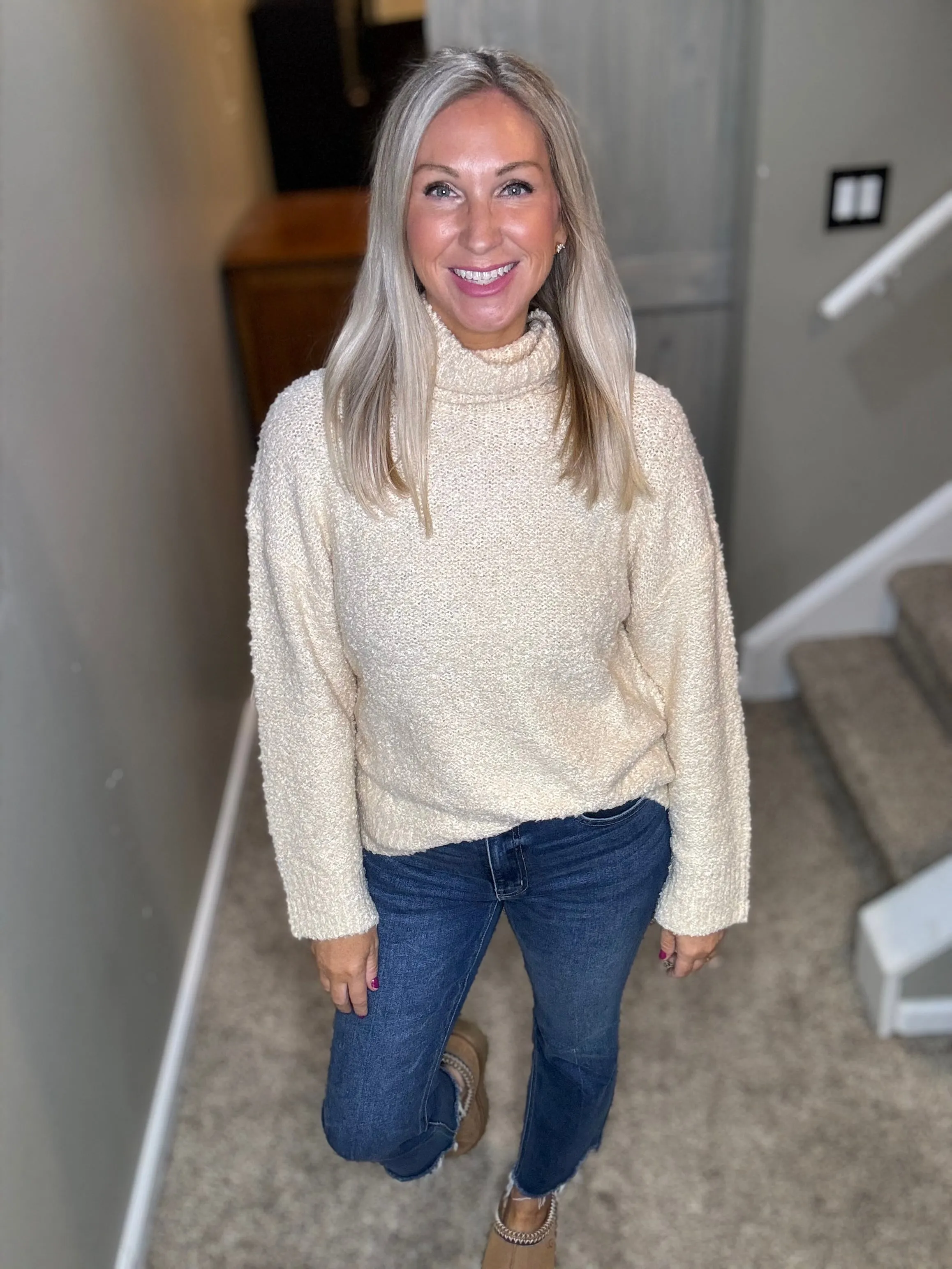 Cream Boucle Sweater