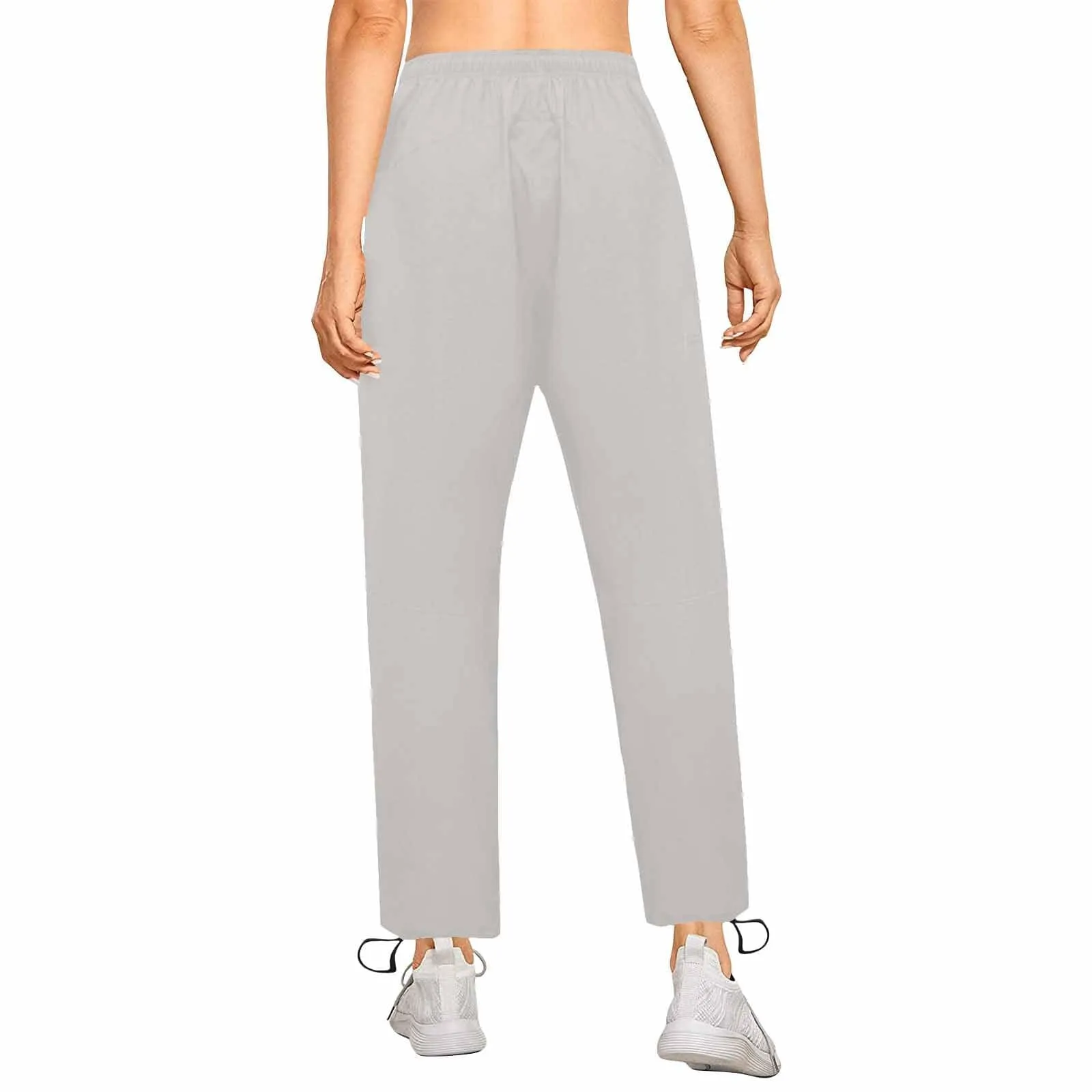 Custom Face&Name Quick Dry Pants with Puppy Picture Couple's All Over Print Casual Elastic Drawstring Pants