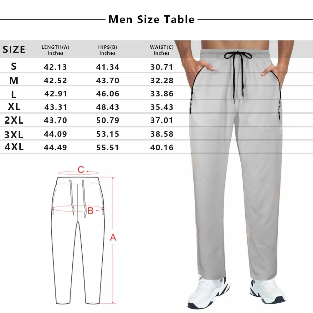Custom Face&Name Quick Dry Pants with Puppy Picture Couple's All Over Print Casual Elastic Drawstring Pants