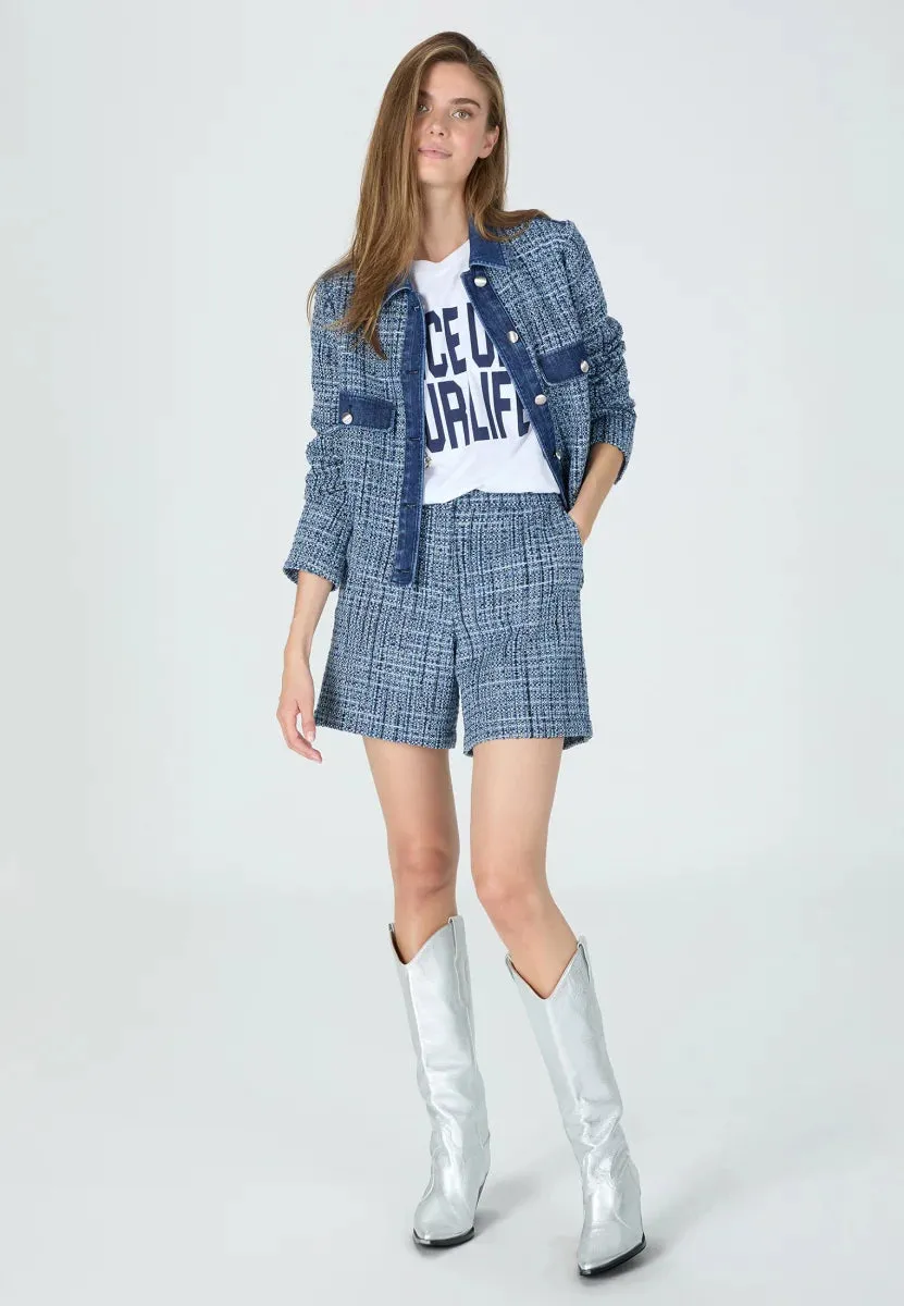 Denim and Tweed jacket - Blue