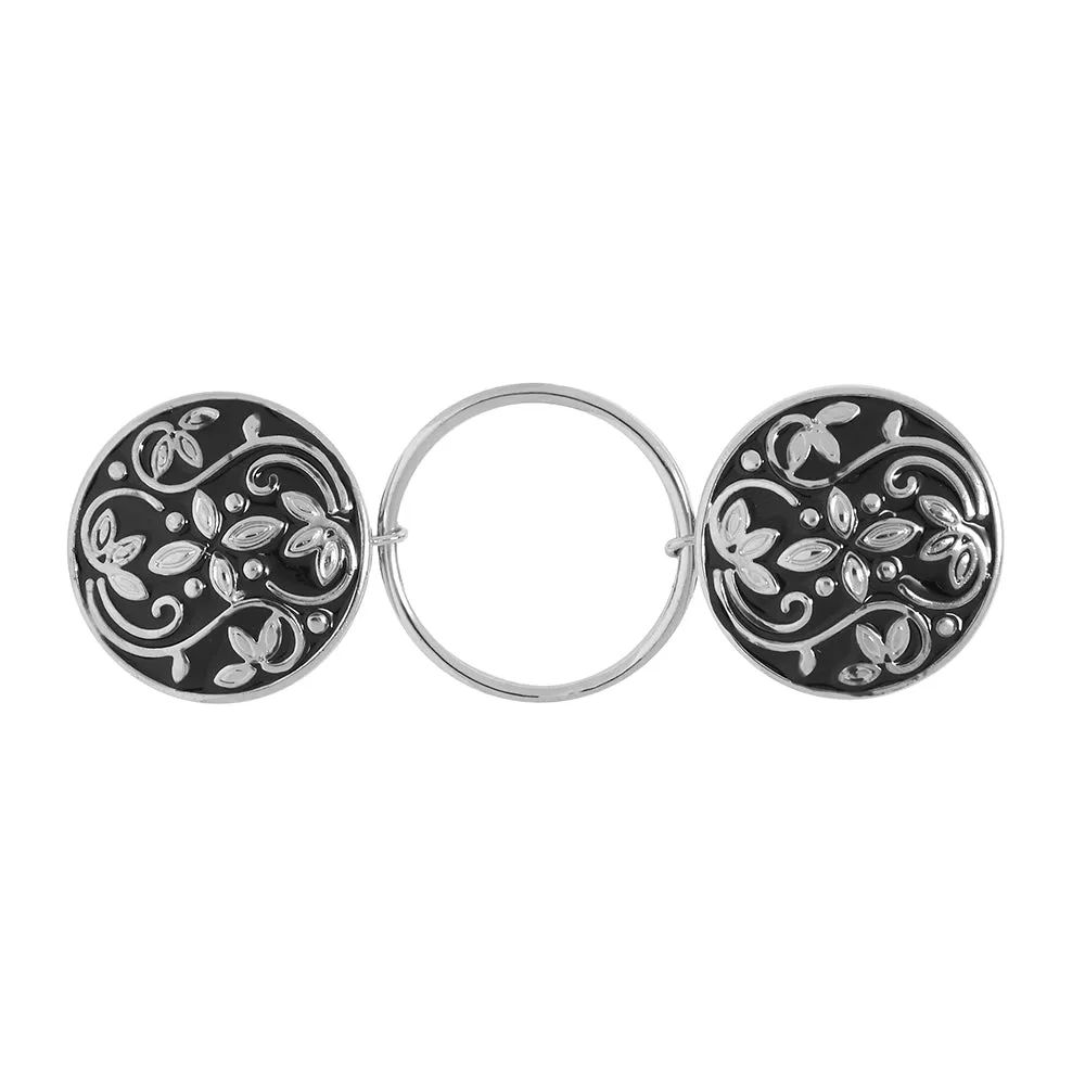 Embrace Patented Fashion Fastener-Black Scroll