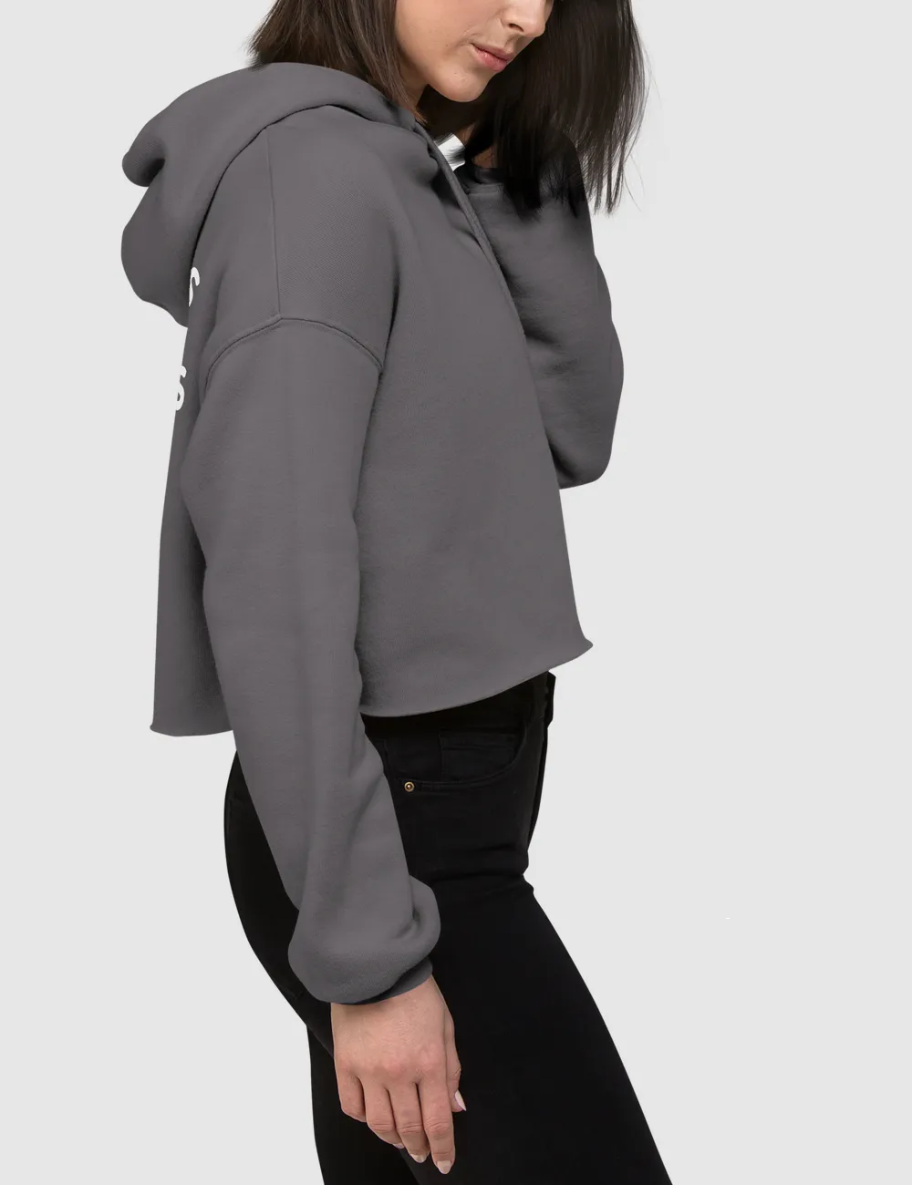 Good Moms Say Bad Words | Back Print Crop Hoodie
