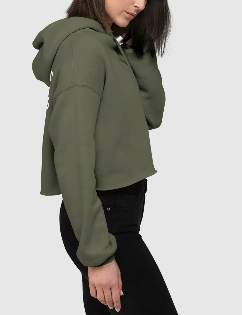 Good Moms Say Bad Words | Back Print Crop Hoodie
