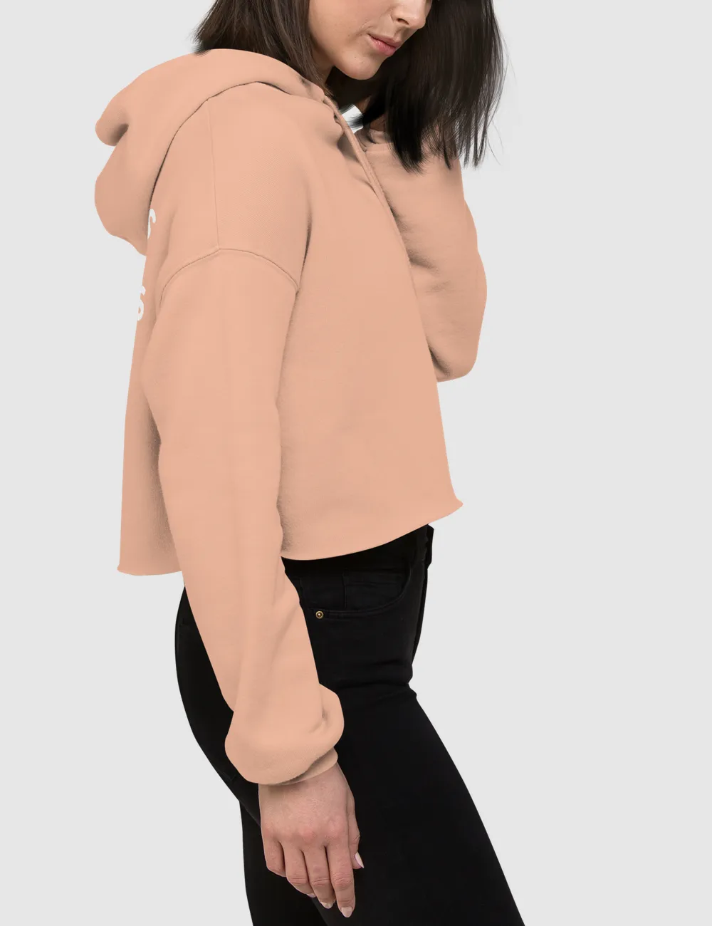 Good Moms Say Bad Words | Back Print Crop Hoodie