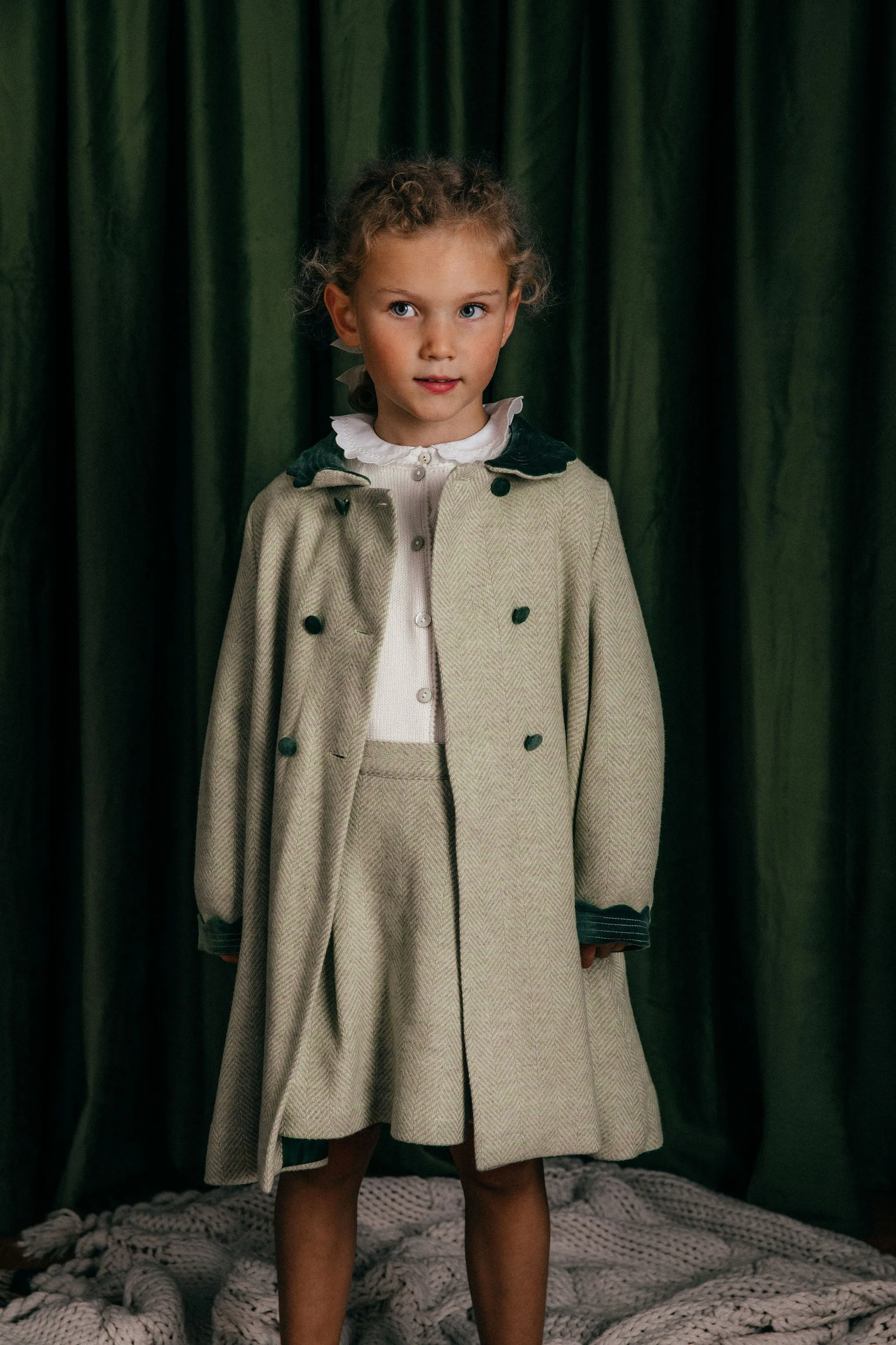Green Wool Skirt