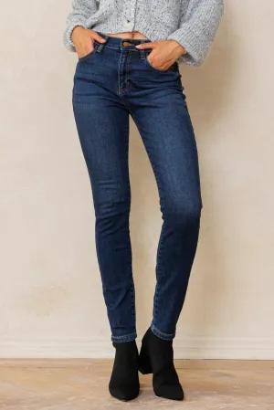 High Rise Classic Solid Skinny Jeans