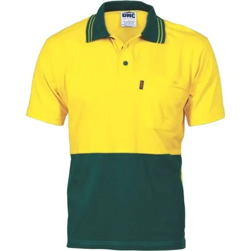 HiVis Cool-Breeze Cotton Jersey Polo Shirt - Short Sleeve 3845