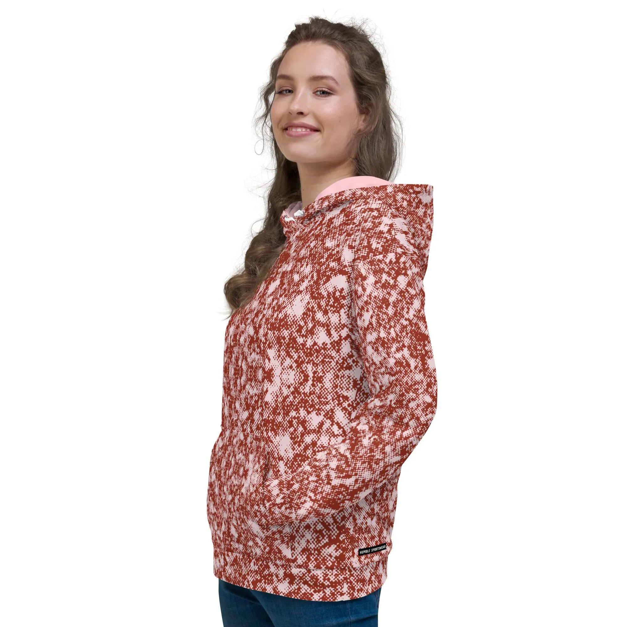 Humble Sportswear™ Rosy Red Relaxed Fit Hoodie