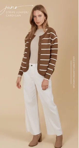Juno Reversable Cardigan/Jumper - Toffee
