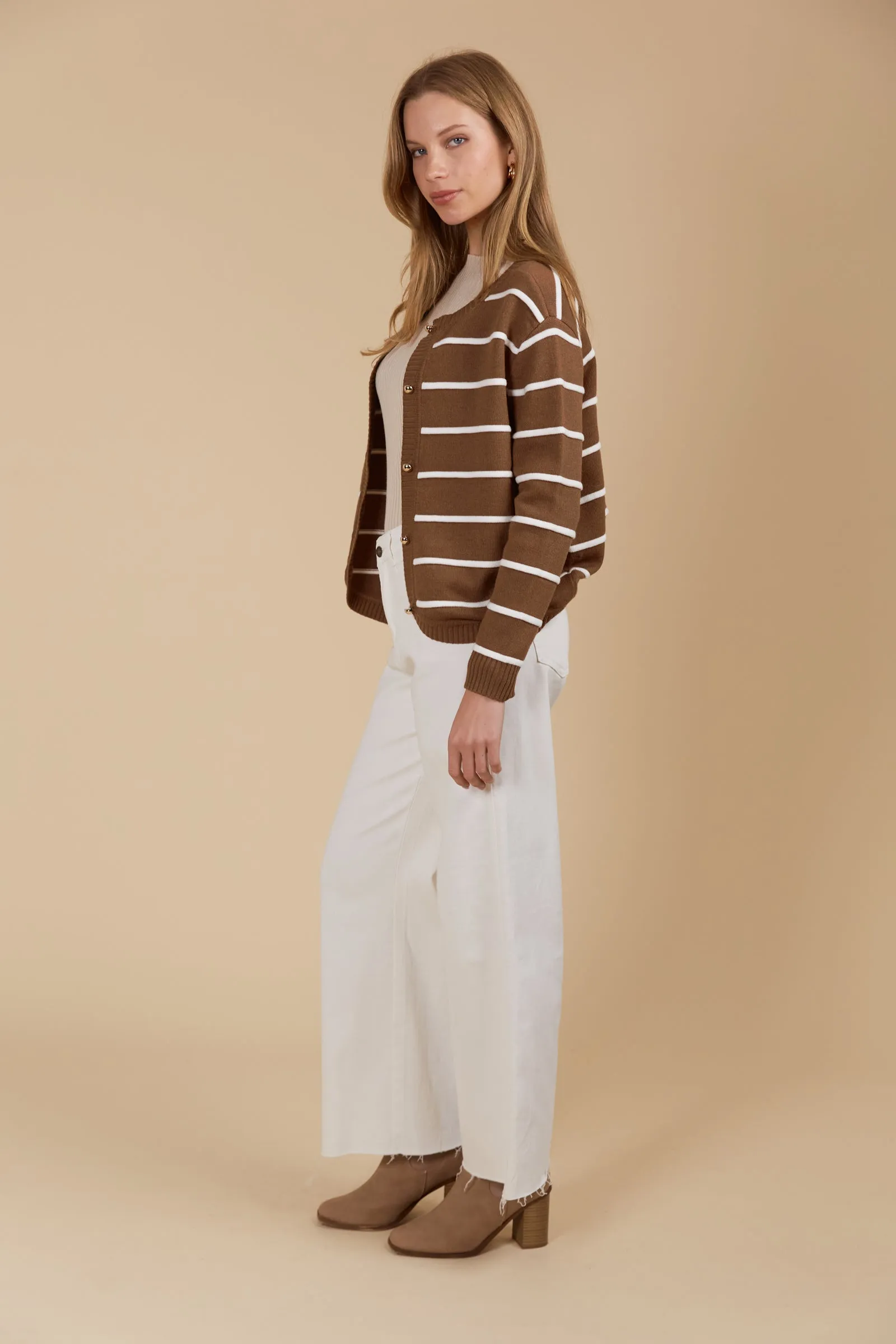 Juno Reversable Cardigan/Jumper - Toffee