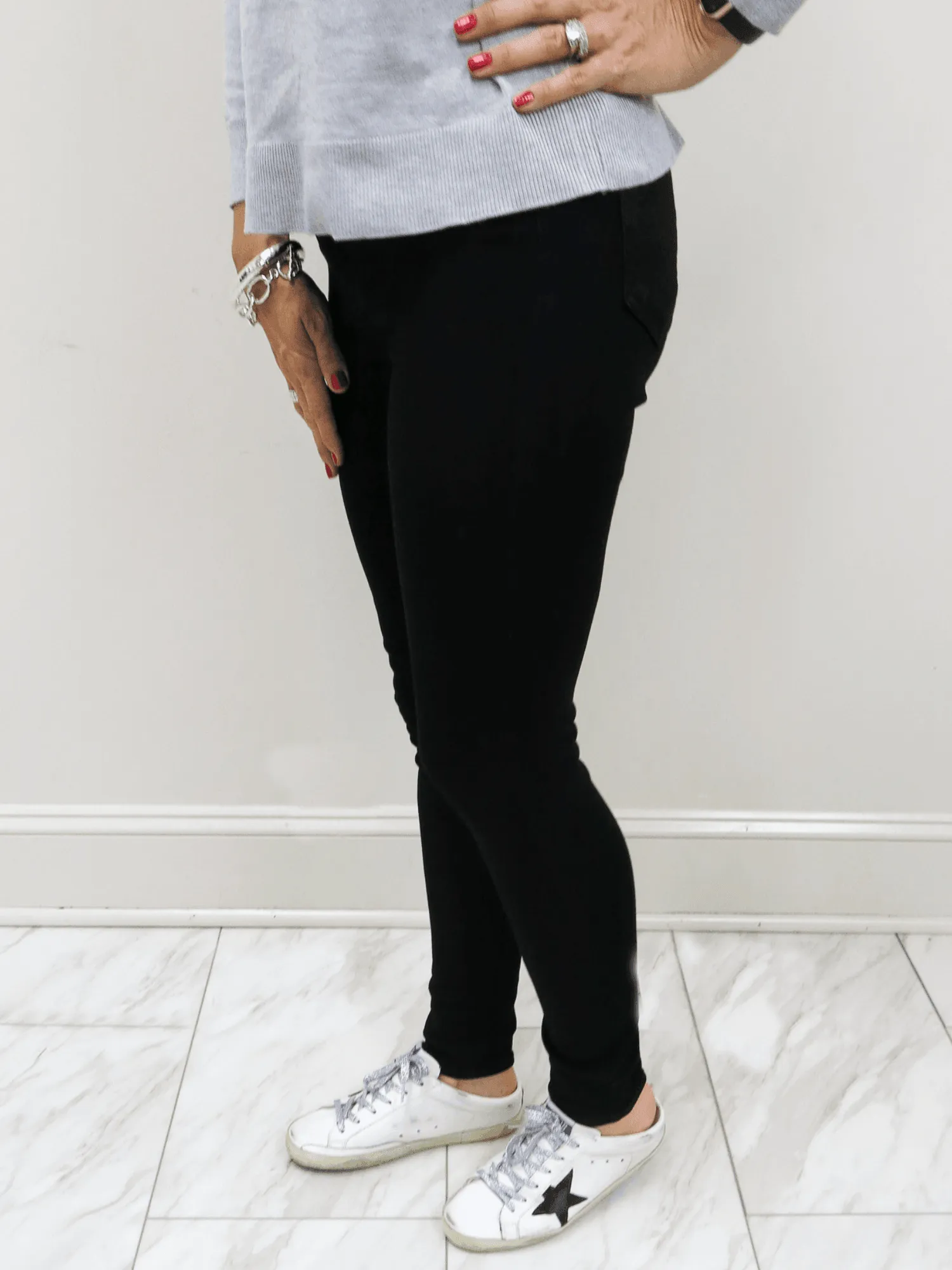 Just Black Denim High Rise Classic Skinny - Black