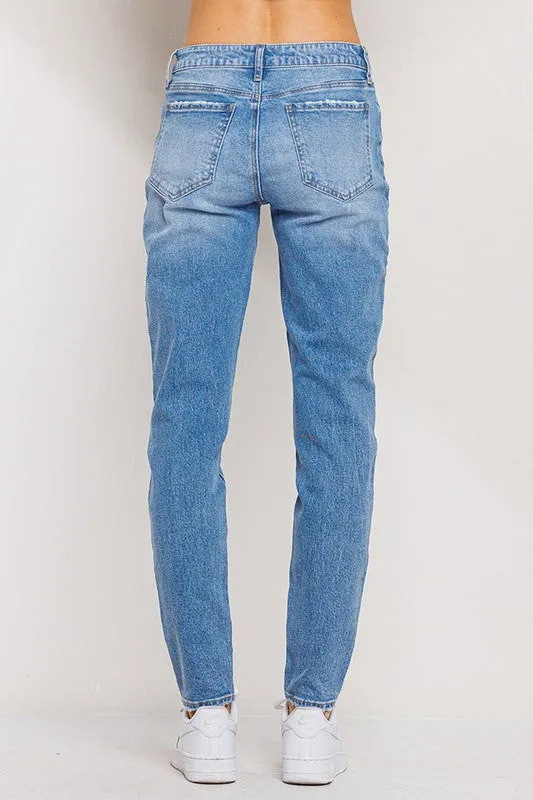 Kalena Medium Wash Stretch Skinny Jelly Jeans