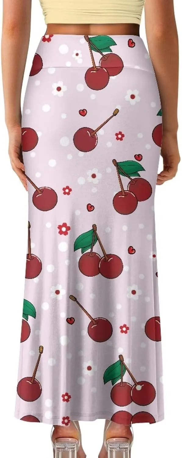 Long Skirts for Women Fall Flared Midi Skirt Flowy Maxi Skirt High Waist Ankle Length Pencil Skirt A-Line Skirts