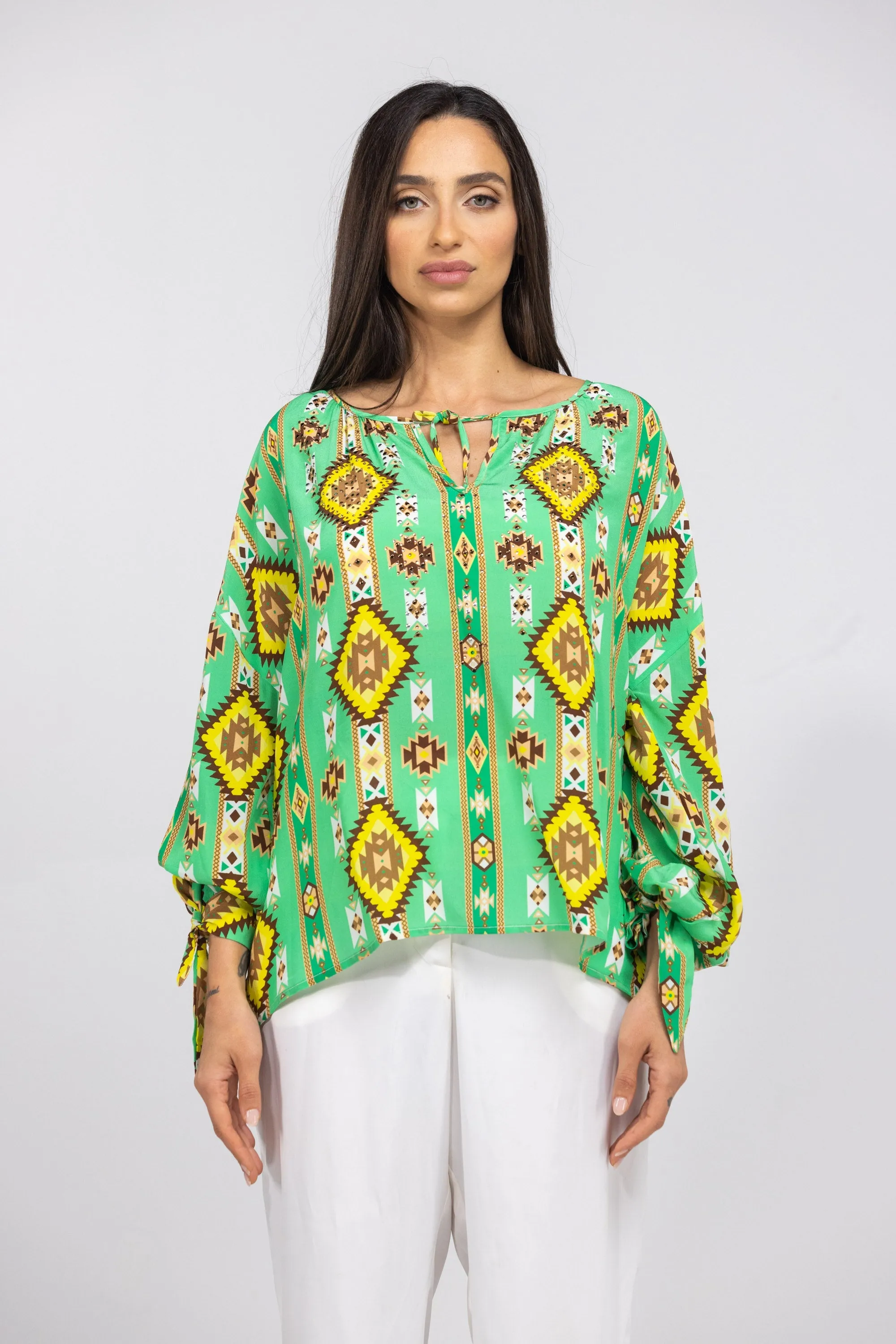 MELBOURNE - KNOT CUFF LONG SLEEVE TOP