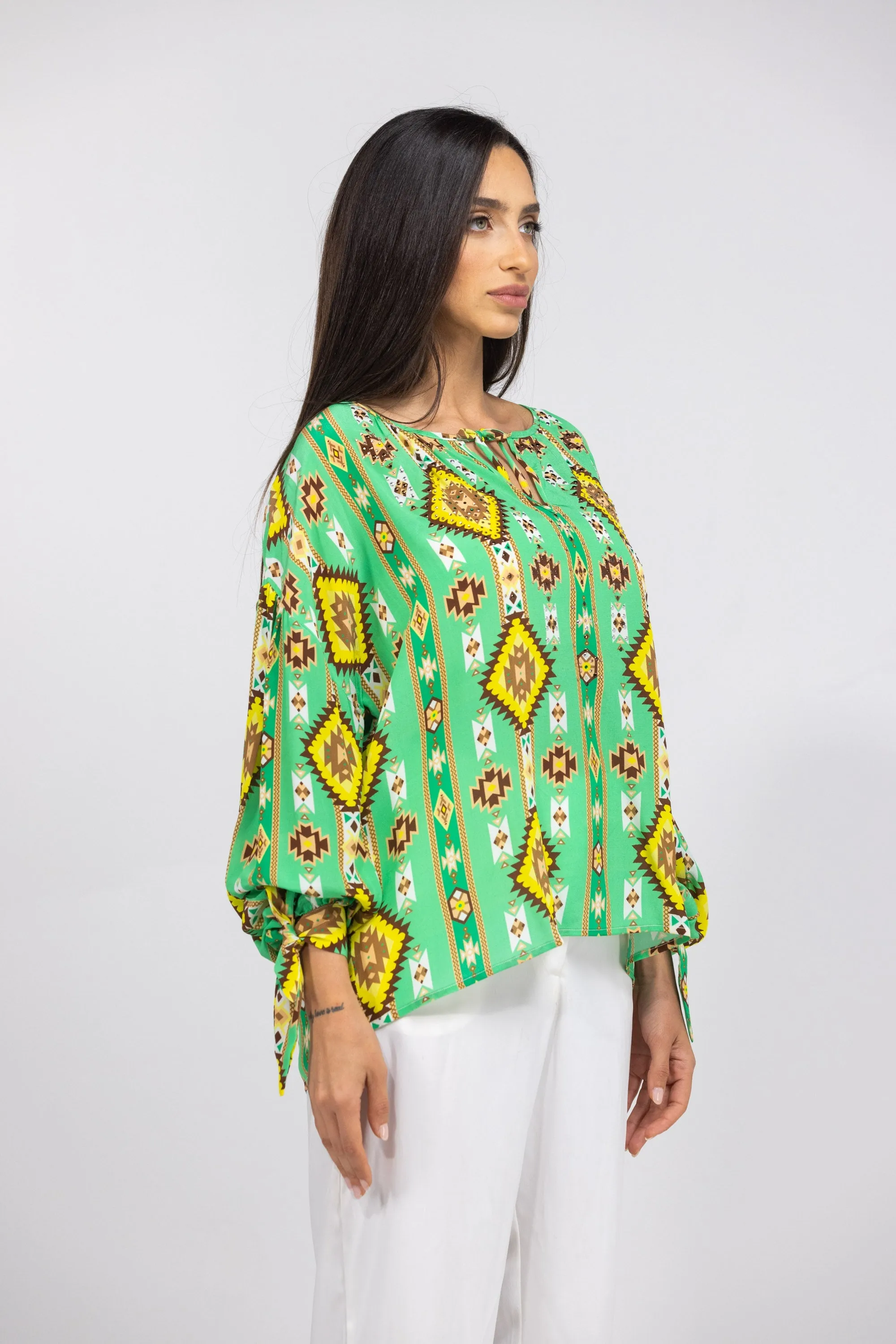 MELBOURNE - KNOT CUFF LONG SLEEVE TOP