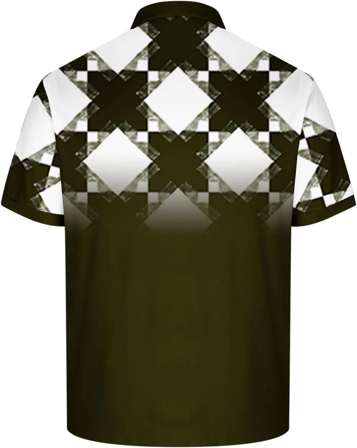 Mens Golf Shirts Short Sleeve Big and Tall Summer Mesh Shirt Plaid Graphic Print Breathable Plain Tees Business Casual