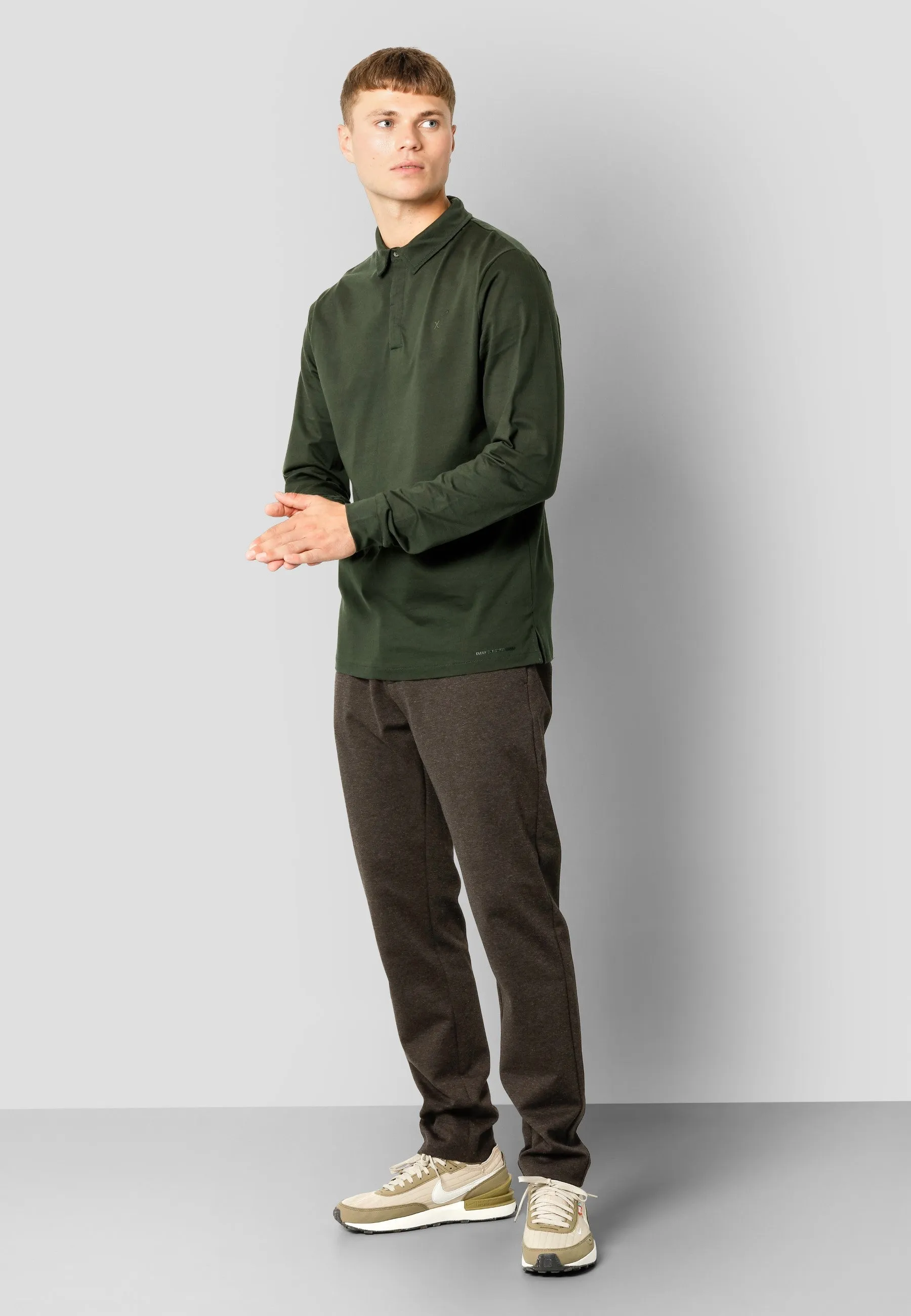 Milano jersey stretch pants - Brun Melange
