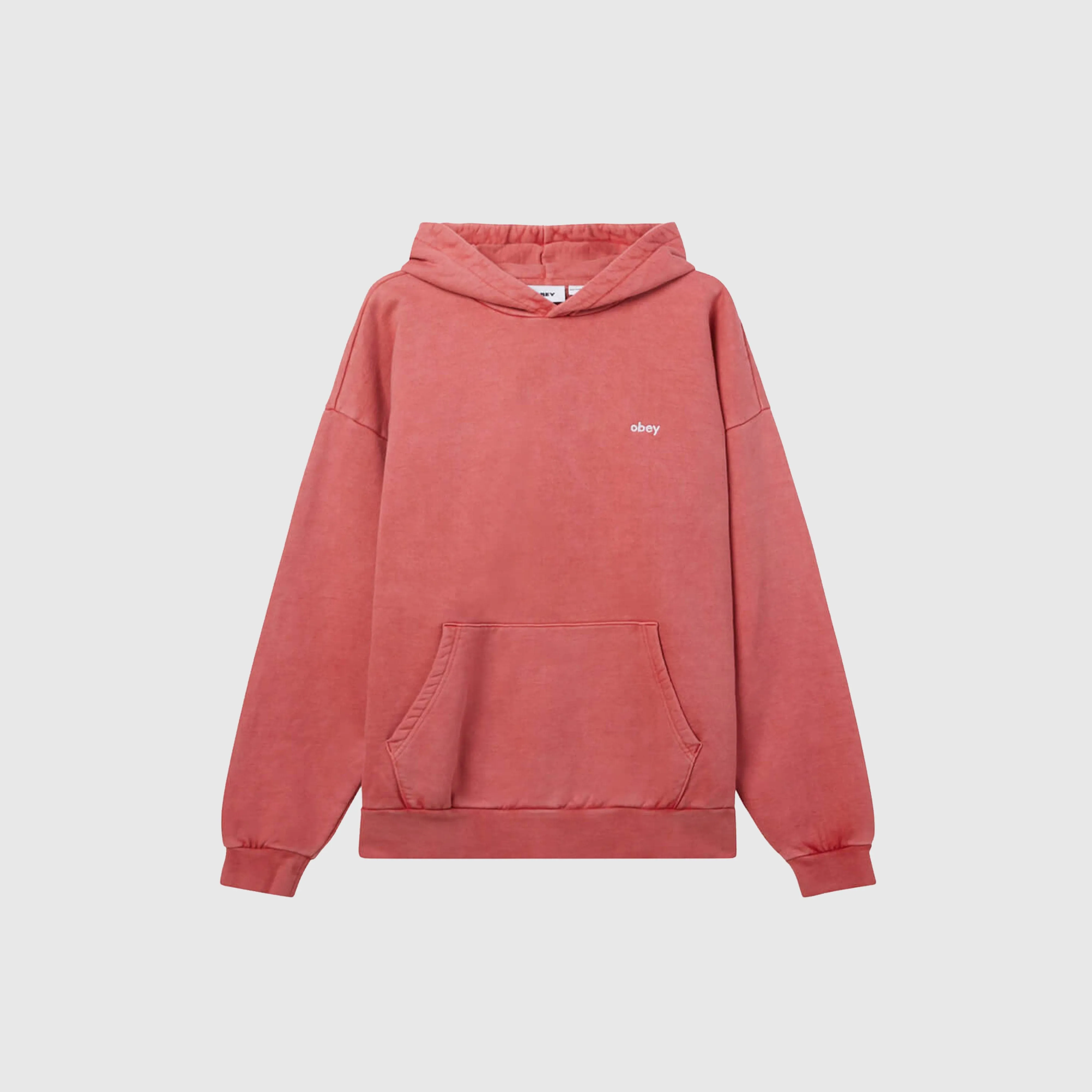 Obey Lowercase Pigment Hood - Pigment Mineral Red