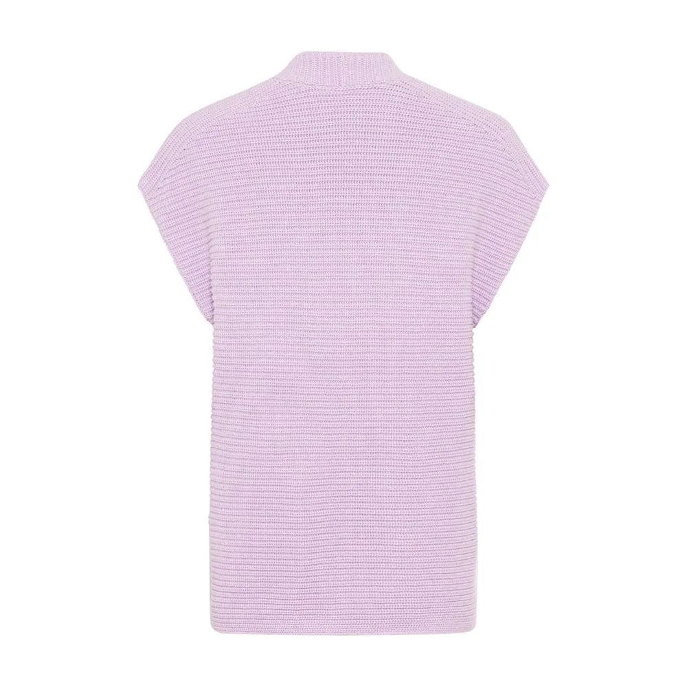Olsen Slightly wider cut cardigan in Chloe fit with patch pockets in Lilac