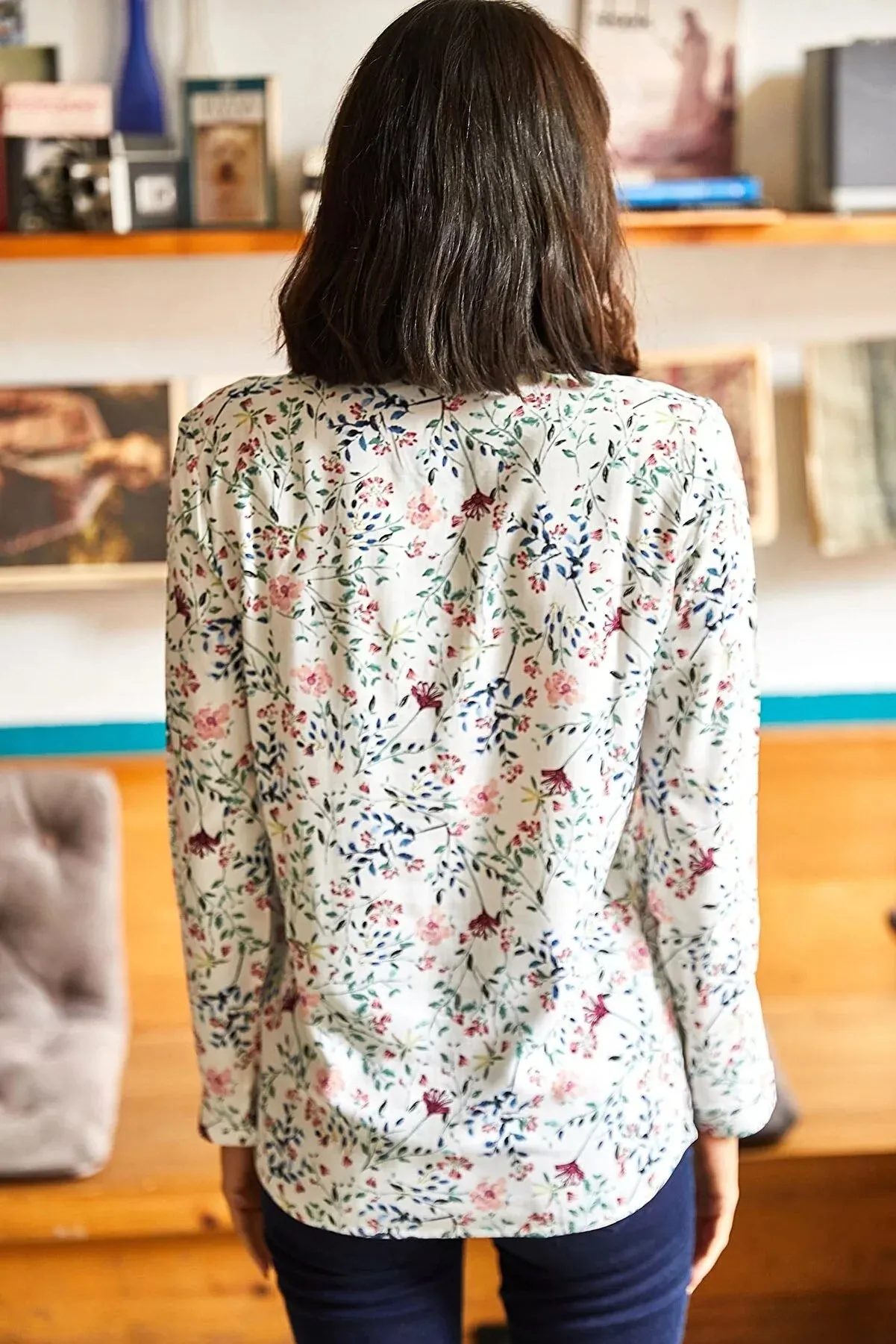 Pink Floral Button Down Shirt