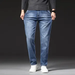 Plus Size Business Fashion Straight Jeans Classic Style