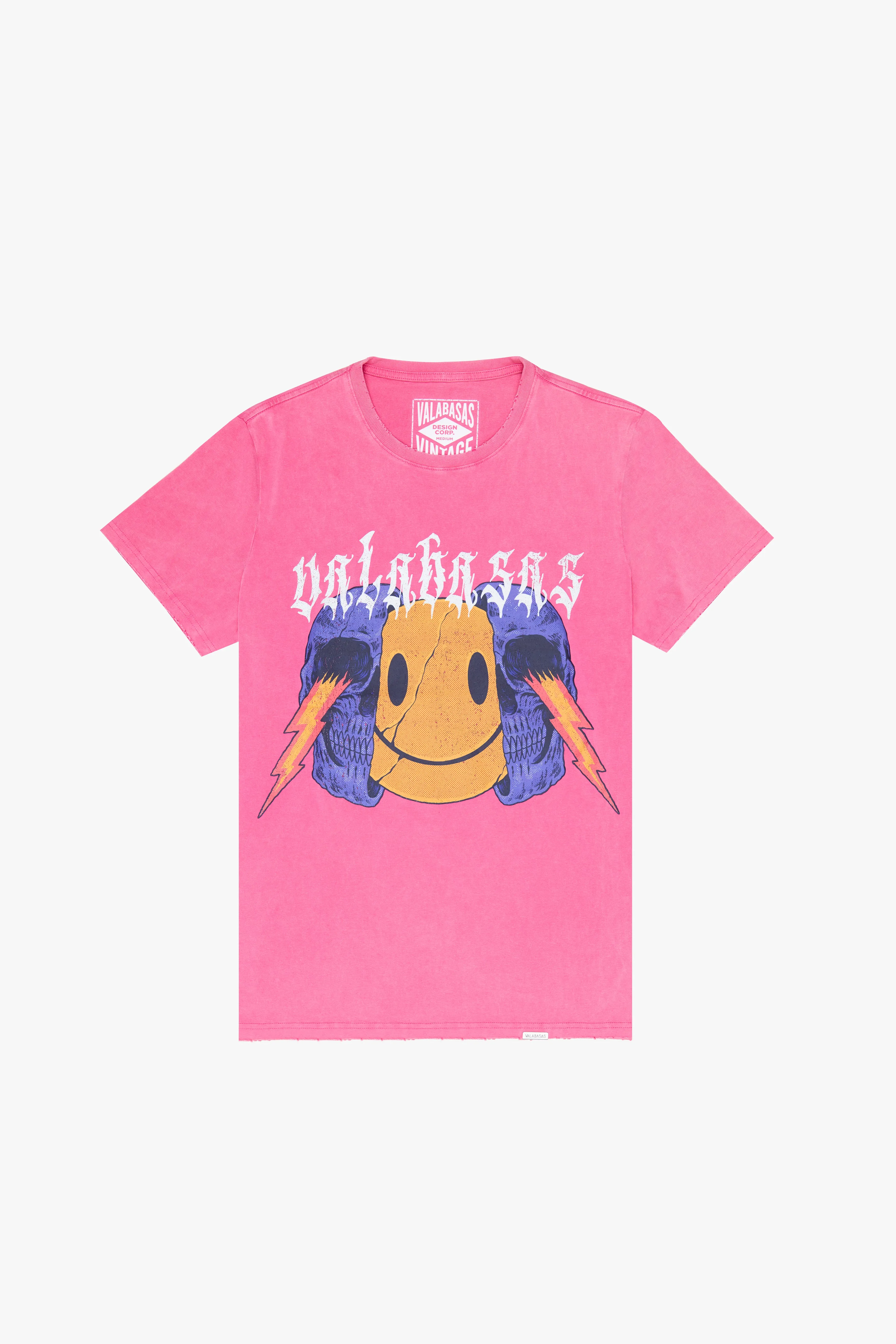 "KEEP SMILING" VINTAGE CARMINE ROSE