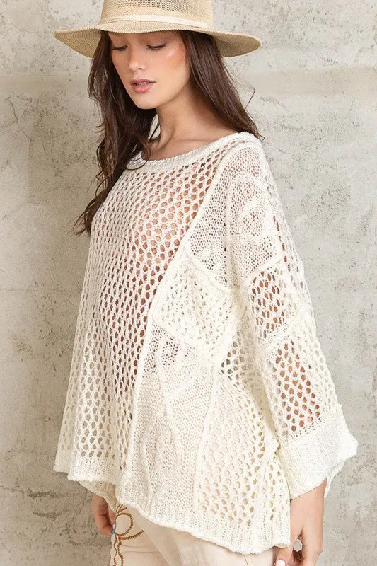 Round Neck Pocket Sweater