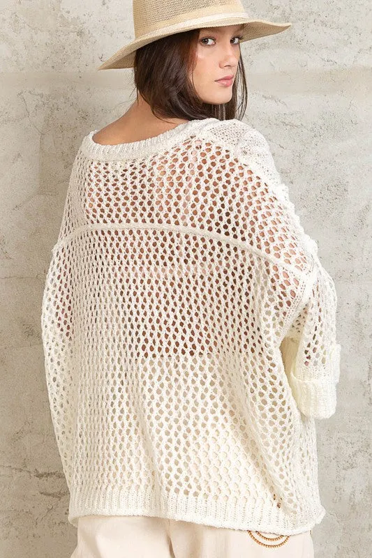 Round Neck Pocket Sweater